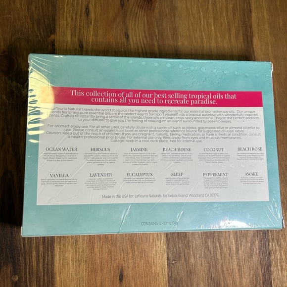 Lefleuria Island Paradise Aromatherapy Essential Oils Set of 12 Sealed - Picture 7 of 7